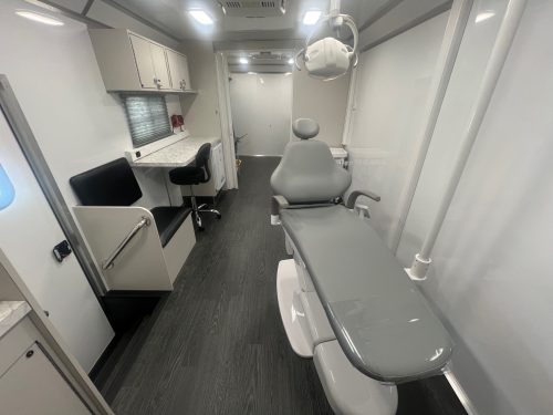 Being Built: 37 Ft Medical/Dental Mobile Clinic ADA Bathroom and ADA Handicap Lift
