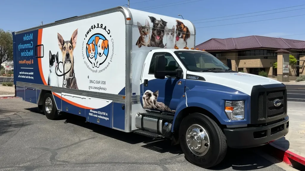 Mobile animal care clinic exterior