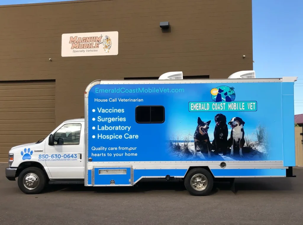 Mobile veterinary clinic exterior